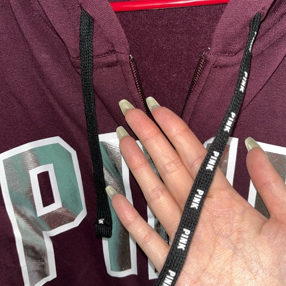 Maroon Pink zip up hoodie (size xsmall) - Picture 2 of 3